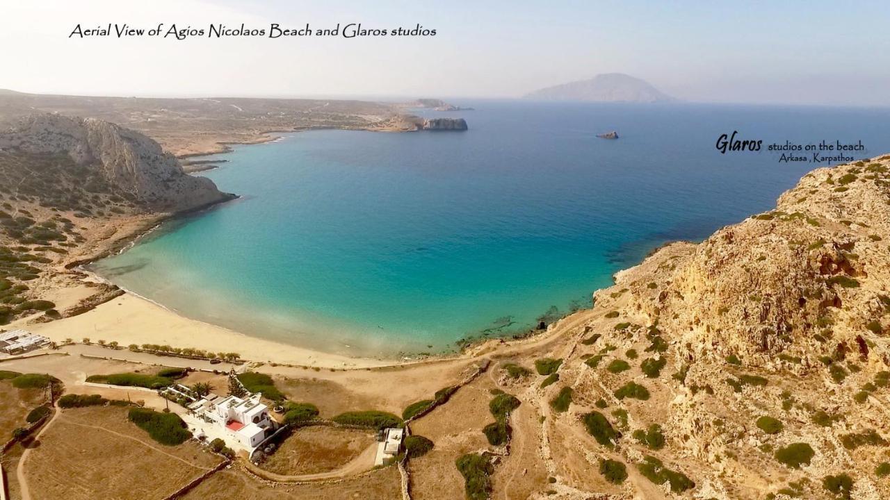 شقة Glaros Luxury Studio On The Beach أركاسا المظهر الخارجي الصورة